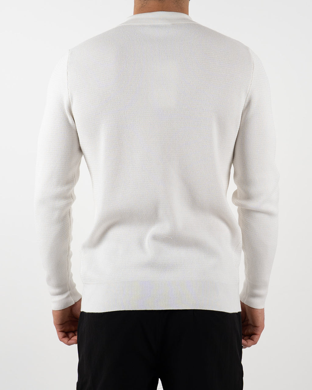 Minimal Zip-Collar Knit Polo
