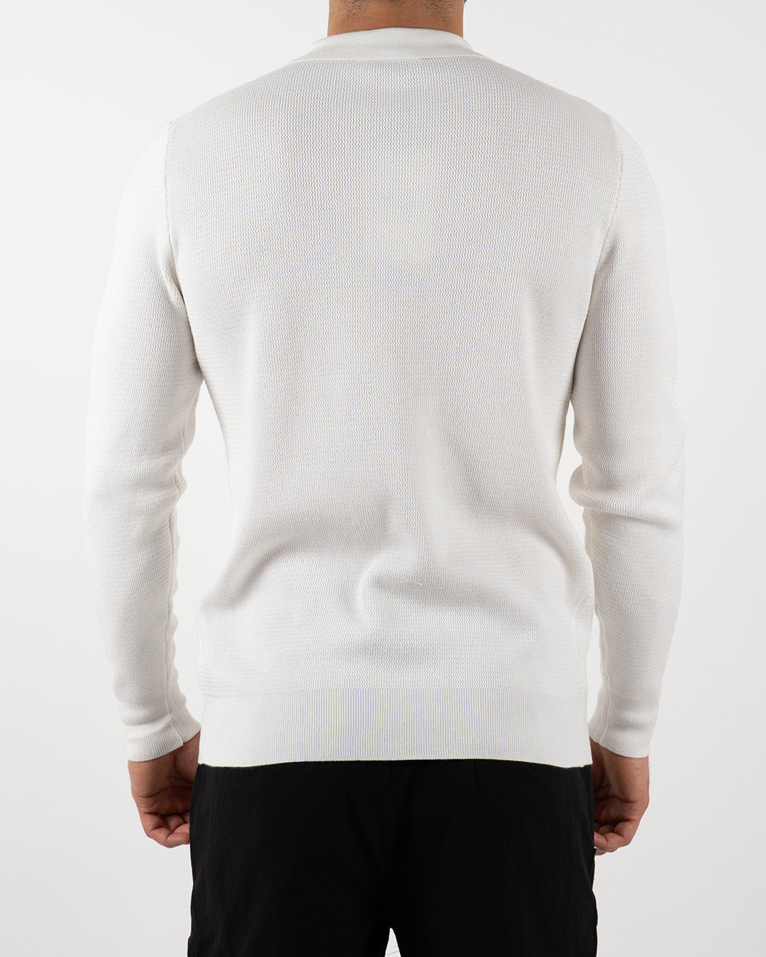 Minimal Zip-Collar Knit Polo