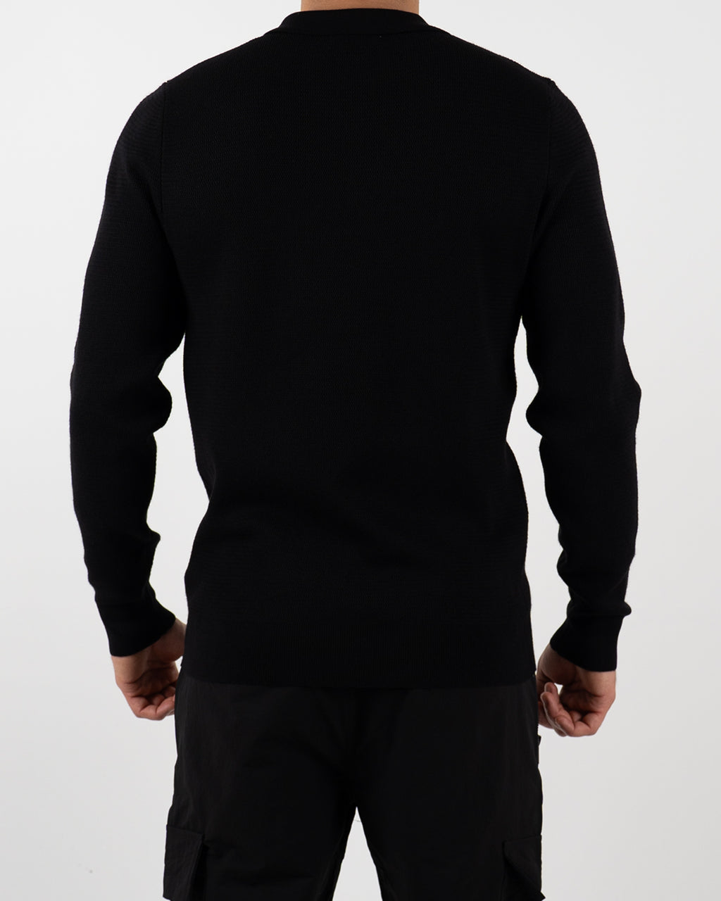 Minimal Zip-Collar Knit Polo