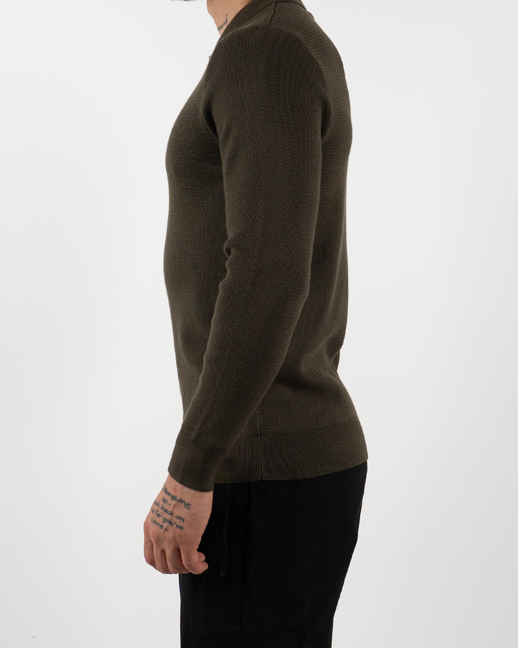 Minimal Zip-Collar Knit Polo