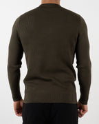 Minimal Zip-Collar Knit Polo
