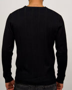 Ribbed Knit Crewneck Sweater