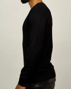 Ribbed Knit Crewneck Sweater