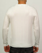 Ribbed Knit Crewneck Sweater