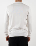 White Textured Quarter Zip Polo