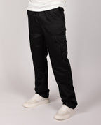 Flap Pocket Cargo Joggers Black