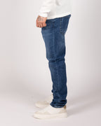 Blue Minimalist Regular Fit Denim Jeans