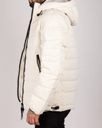Padded Hooded Puffer Jacket Beige
