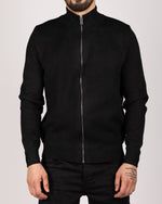 Casual Zip Up Sweater Black