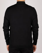 Casual Zip Up Sweater Black