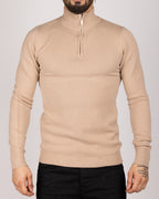 Half Zip Sweater Beige