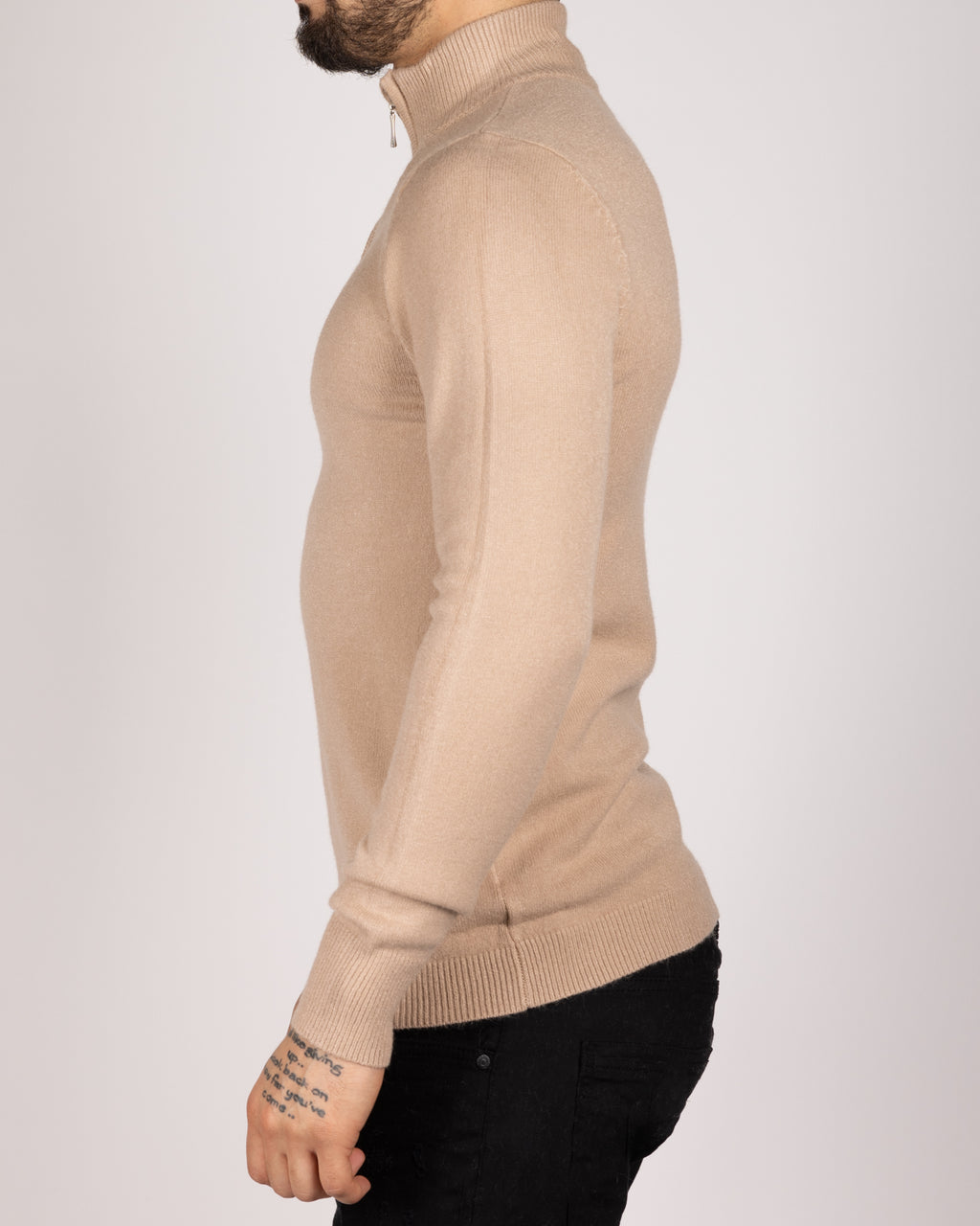 Half Zip Sweater Beige