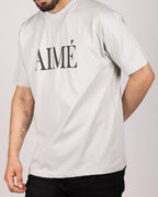 AIME Print T-Shirt Grey