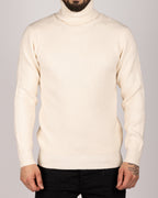 Knitted Roll Neck Sweater White