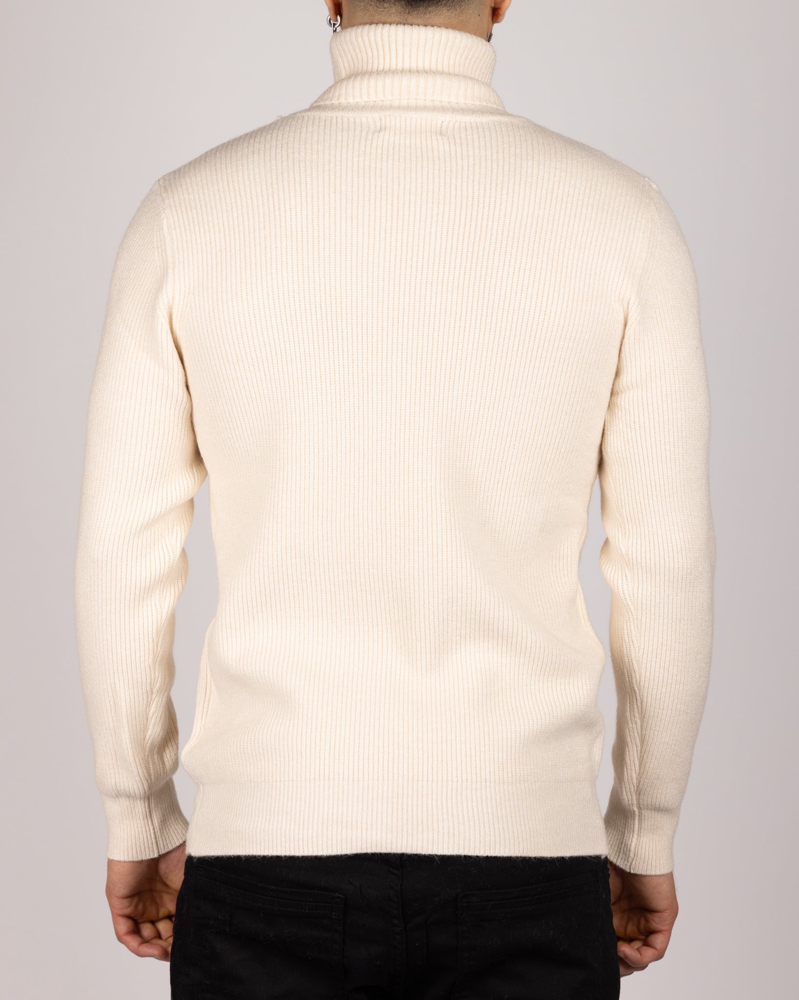 Knitted Roll Neck Sweater White