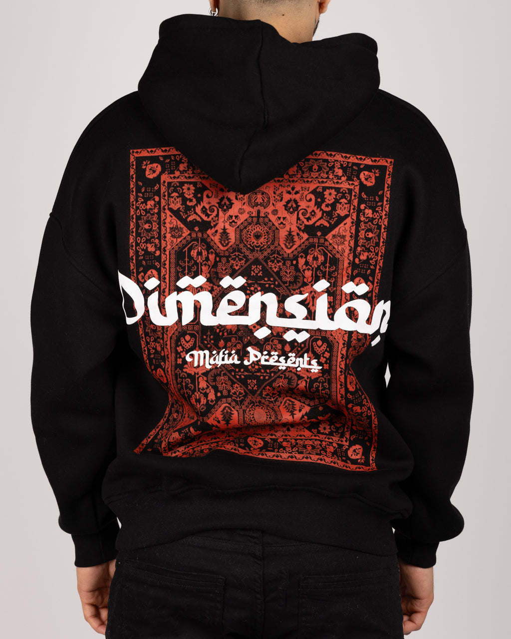 Dimension Print Hoodie Black