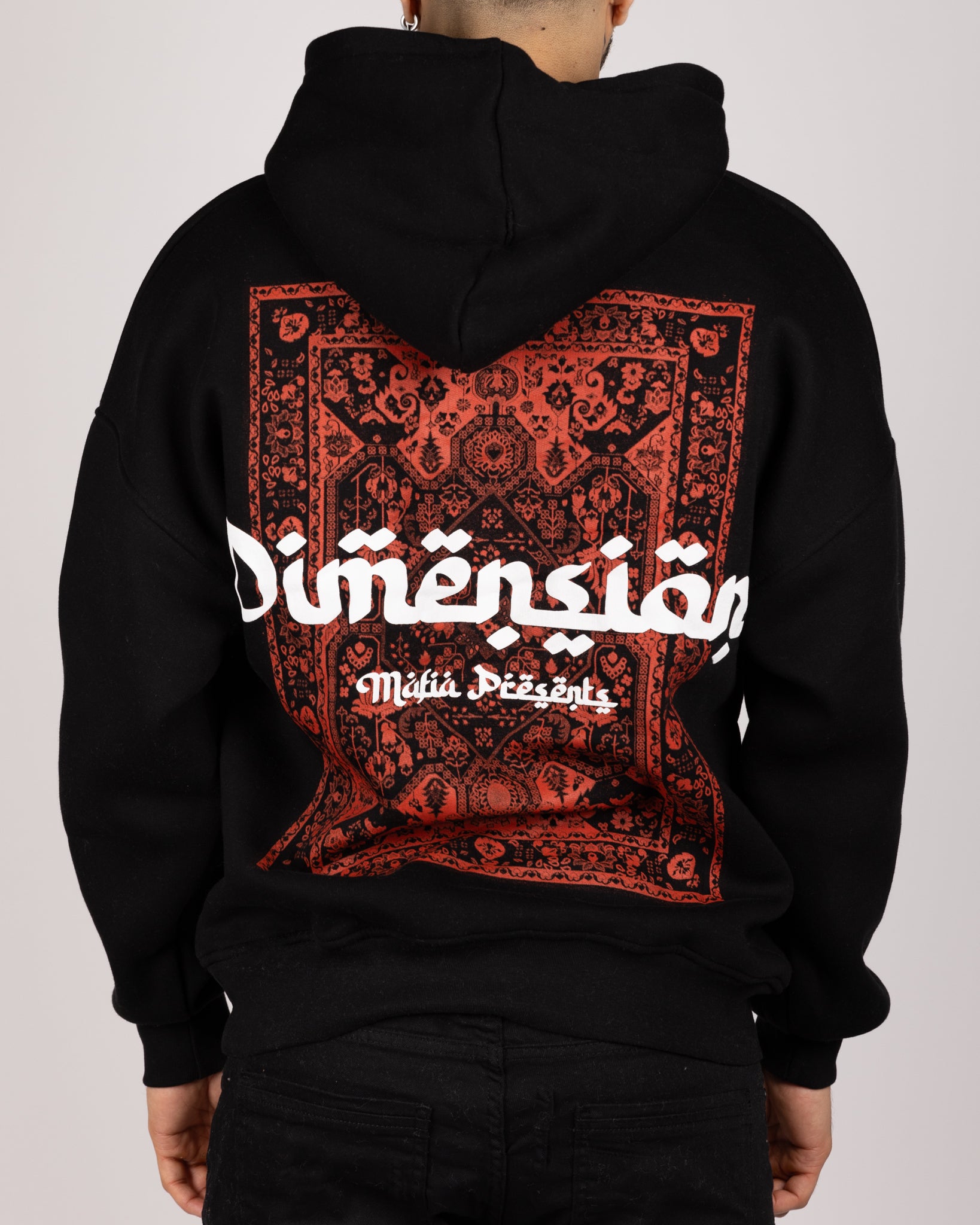 Dimension Print Hoodie Black