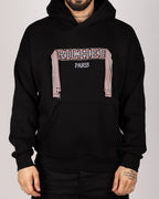 Riches Pattern Oversized Hoodie Black