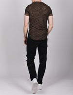 Muscle Fit Brown Maze T-Shirt