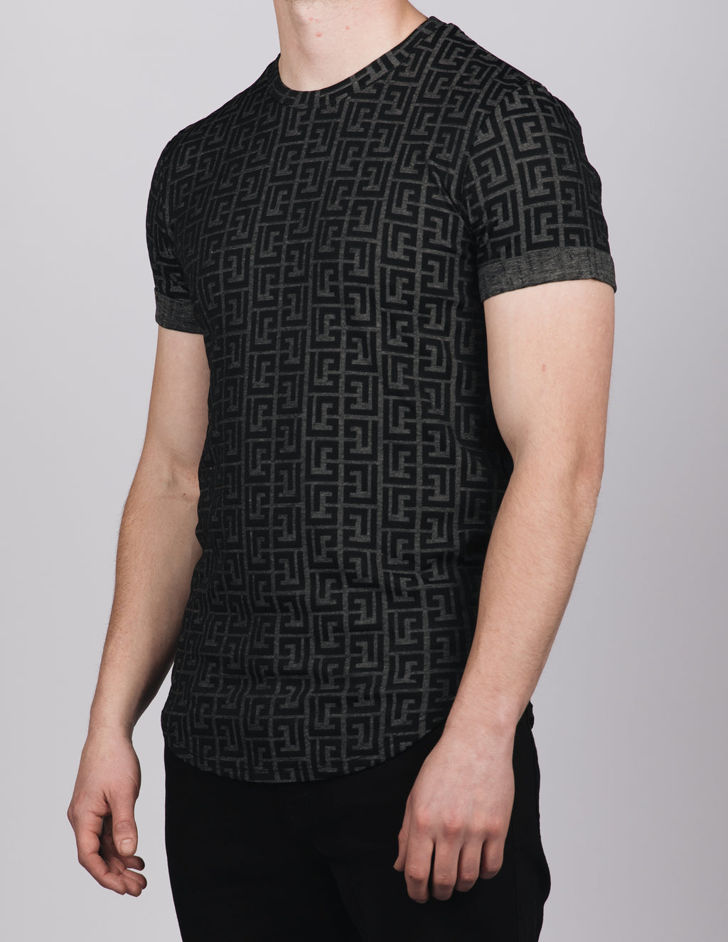 Muscle Fit Black Maze T-Shirt