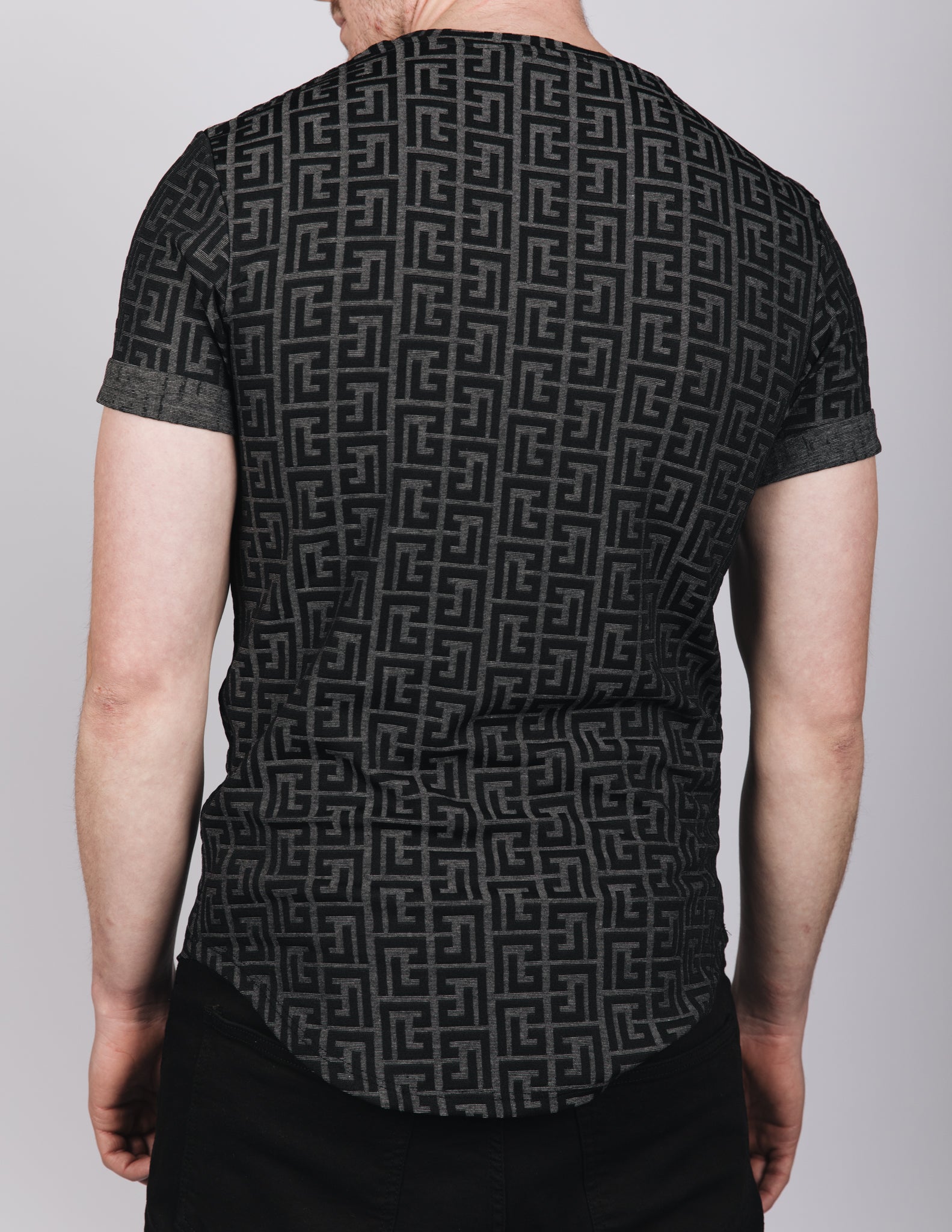 Muscle Fit Black Maze T-Shirt