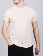 Muscle Fit Beige Maze T-Shirt