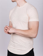 Muscle Fit Beige Maze T-Shirt