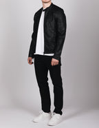 Black PU Leather Biker Jacket