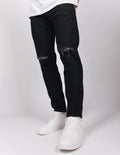 Black Knee Ripped Jeans