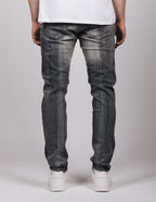 Grey Ripped Stone Washed Jeans