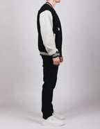 Wolf Design Baseball Bomber Black
