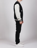 Wolf Design Baseball Bomber Black
