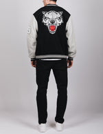 Wolf Design Baseball Bomber Black