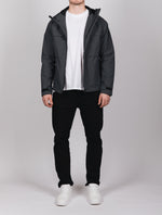 Mid Grey Hooded Windbreaker Jacket