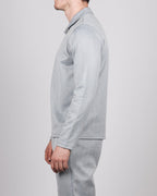 Blue Herringbone Half Zip Shirt