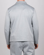 Blue Herringbone Half Zip Shirt