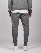 Dark Grey Herringbone Casual Trousers
