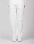 White Drawstring Casual Trousers