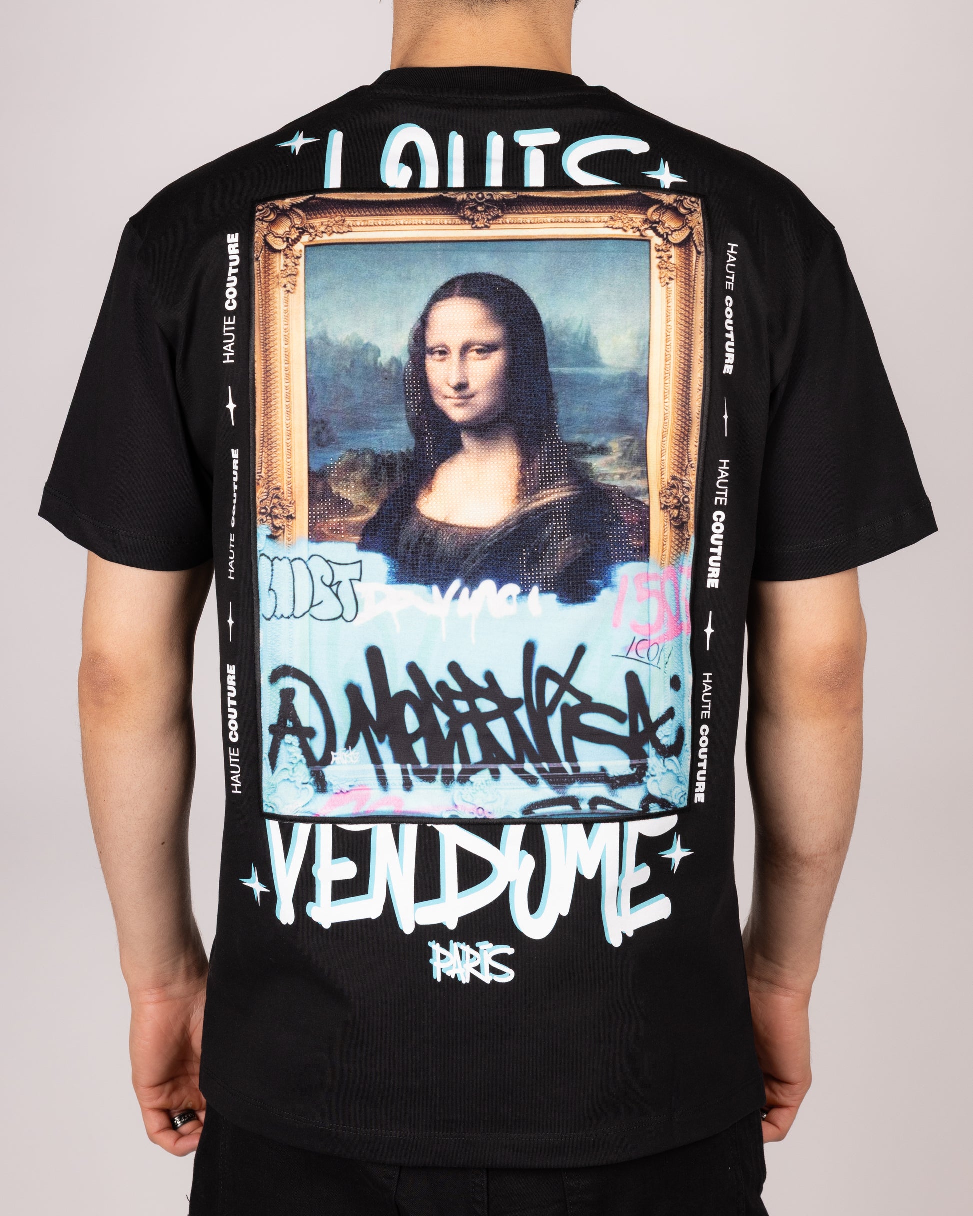 Graffiti Diamante Mona Lisa Art T-Shirt