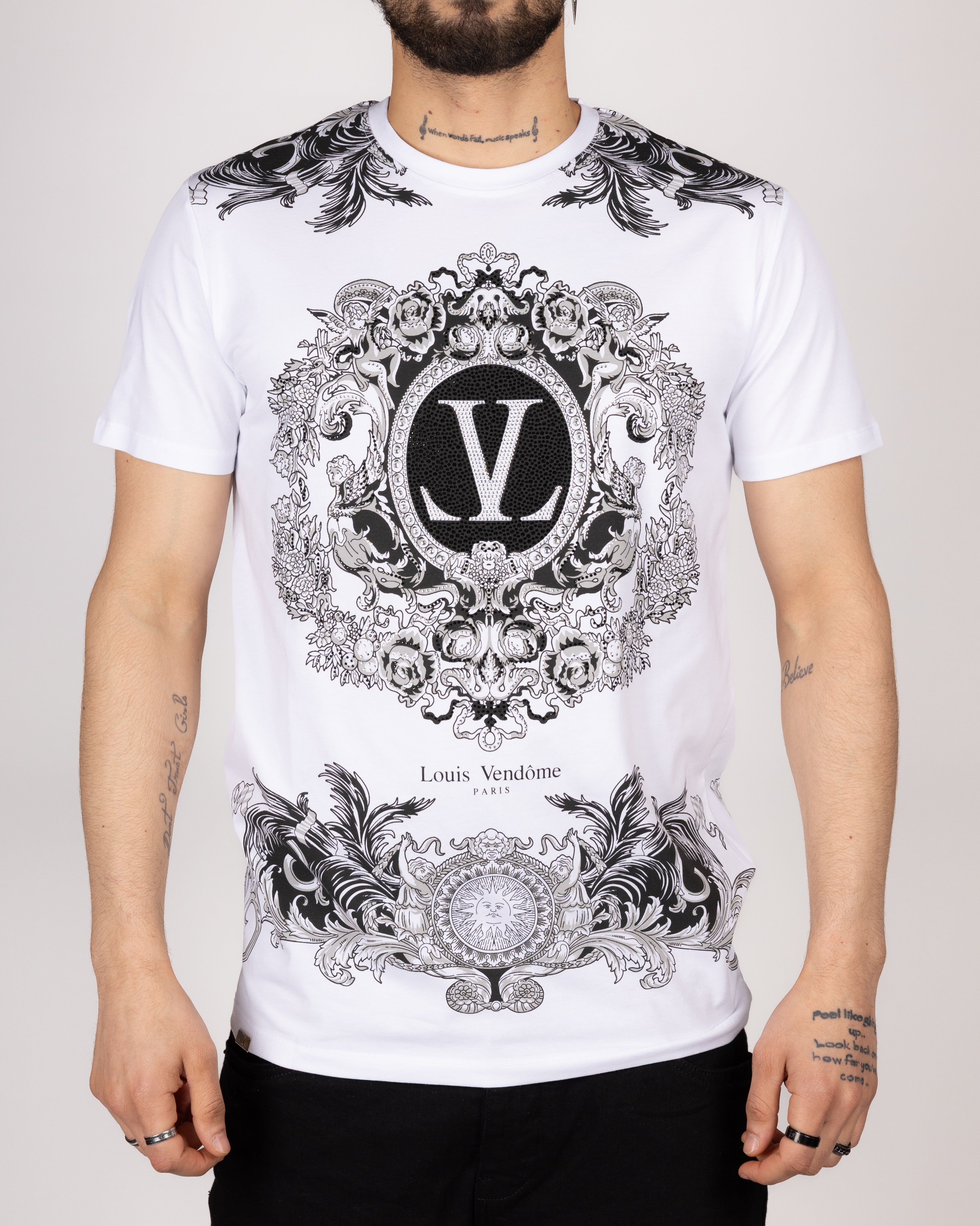 Baroque Crest Diamante T-Shirt