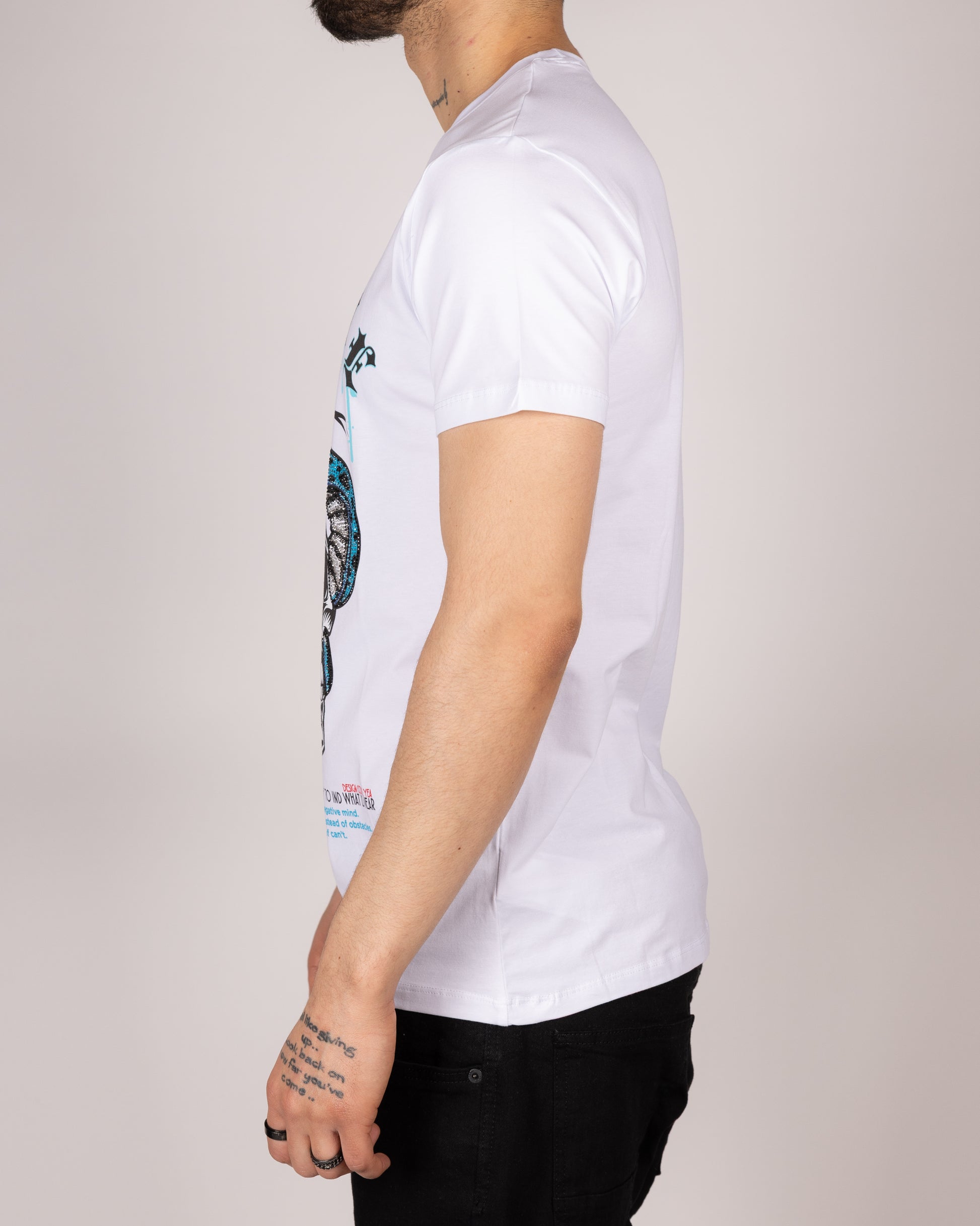 Diamante Venom Skull Serpent T-Shirt