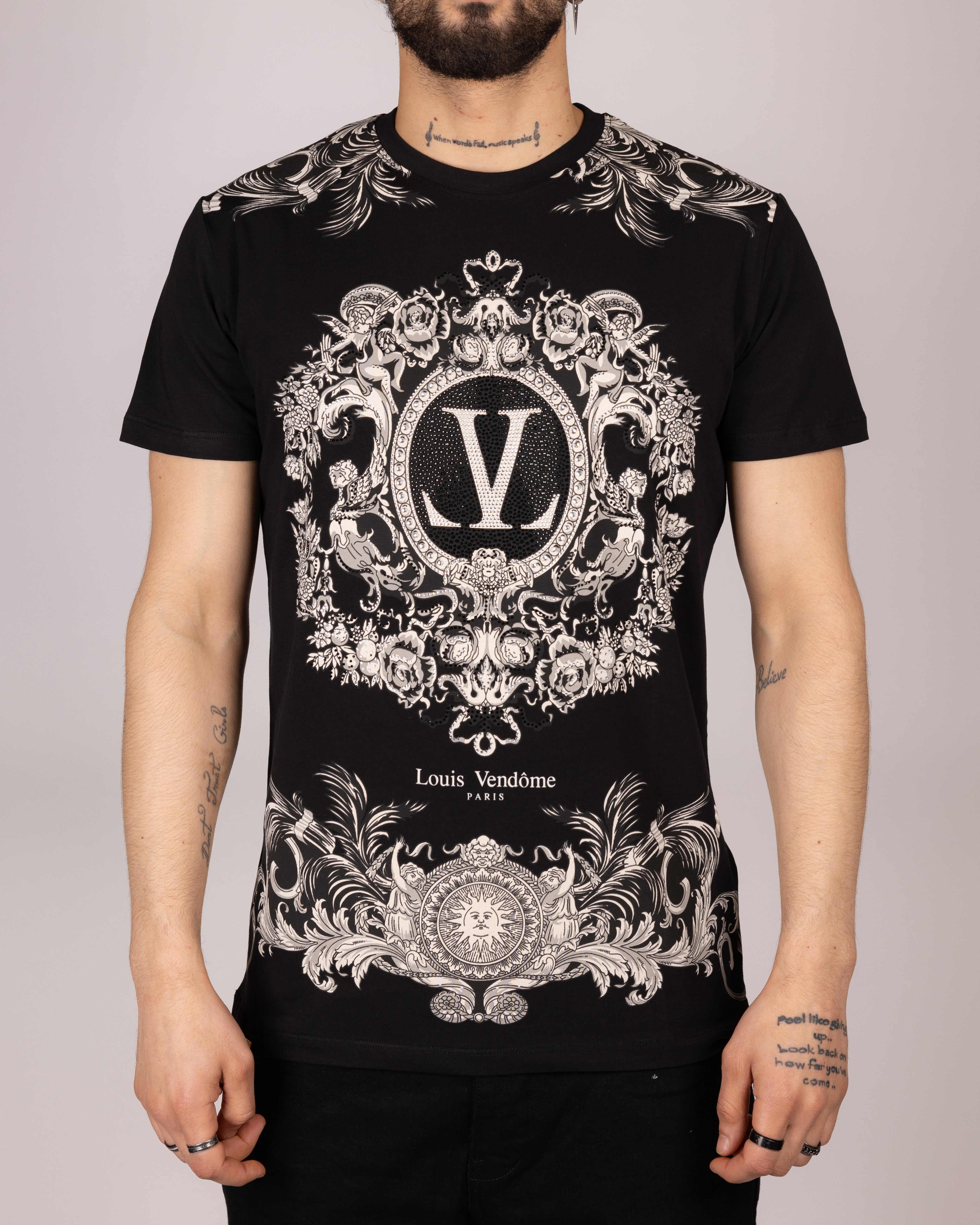 Baroque Crest Diamante T-Shirt
