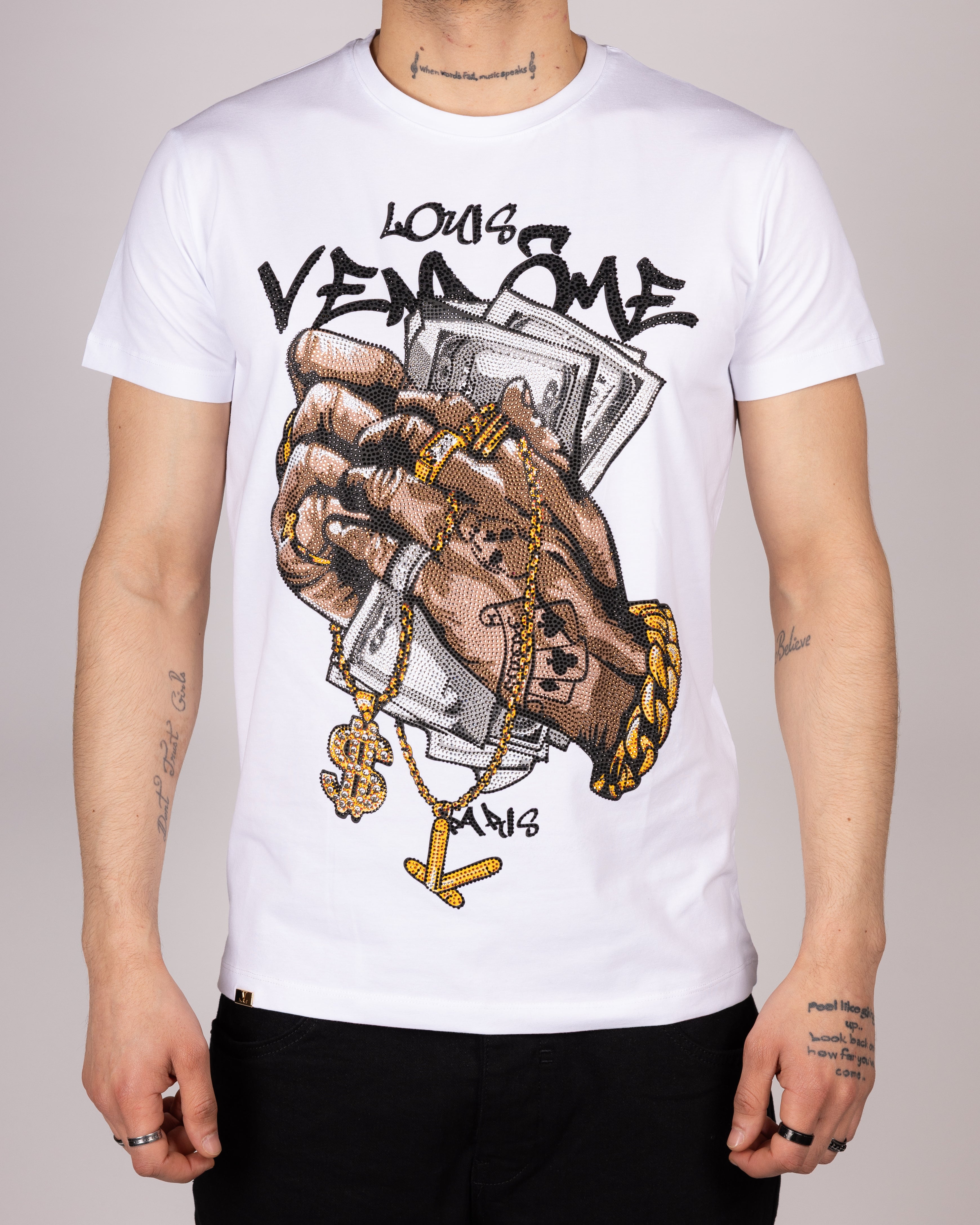 Money Grip Diamante Graphic T-Shirt