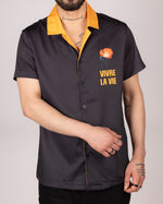 Cuban Collar Vivre La Vie Floral Print Shirt