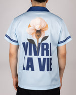 Cuban Collar Vivre La Vie Floral Print Shirt