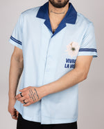 Cuban Collar Vivre La Vie Floral Print Shirt