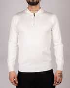 Quarter Zip Long Sleeve Polo Sweater