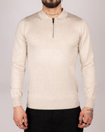Quarter Zip Long Sleeve Polo Sweater