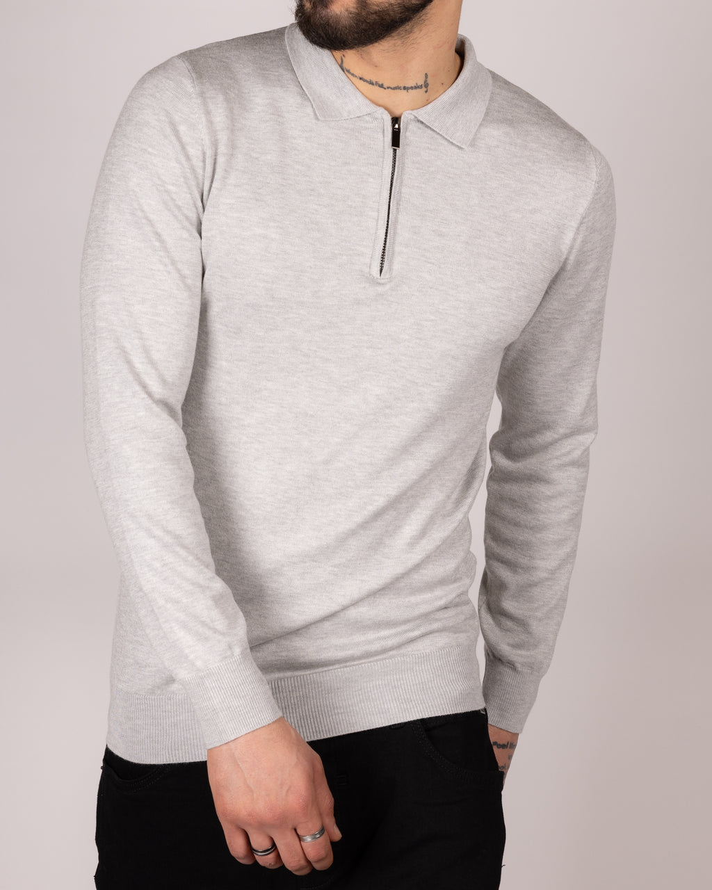 Quarter Zip Long Sleeve Polo Sweatshirts