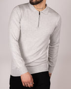 Quarter Zip Long Sleeve Polo Sweatshirts